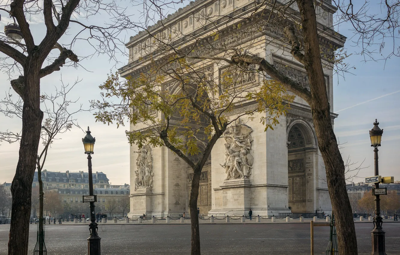 Фото обои Франция, Париж, Триумфальная Арка