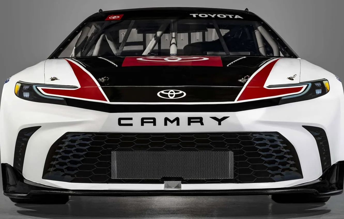 Фото обои болид, Toyota, вид спереди, NASCAR, гоночный автомобиль, Camry, XSE, Next Gen