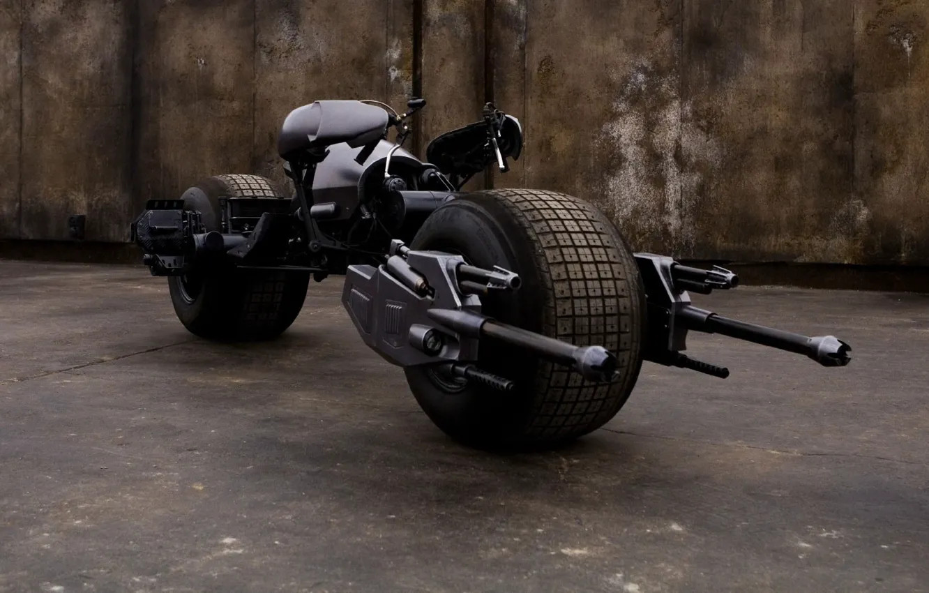 Фото обои Бэтмэн, мотоцикл, Тёмный рыцарь