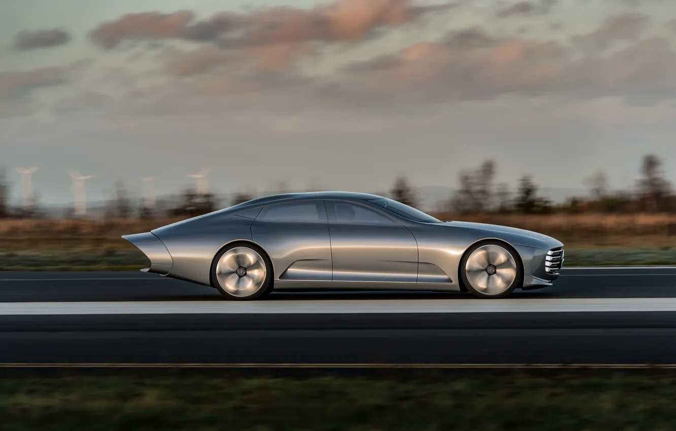 Фото обои Mercedes-Benz, 2015, Intelligent Aerodynamic Automobile, Concept IAA, биодизайн