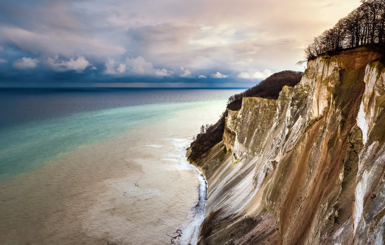 Фото обои Denmark, Sjaelland, Busene, The cliffs at Mons Klint