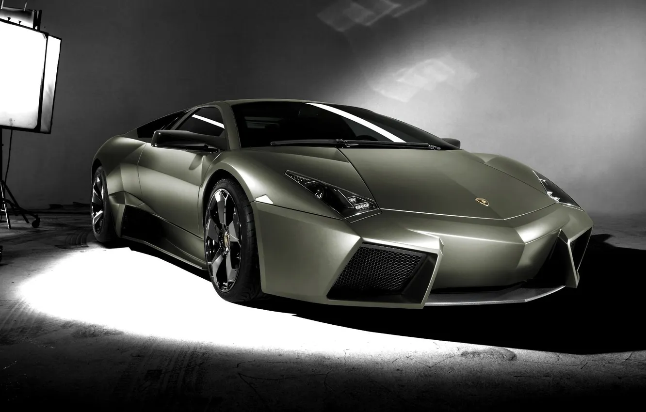 Фото обои фон, Lamborghini, reventon, салатовая