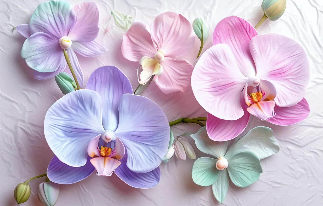 Фото обои Орхидея, Орхидеи, ИИ арт