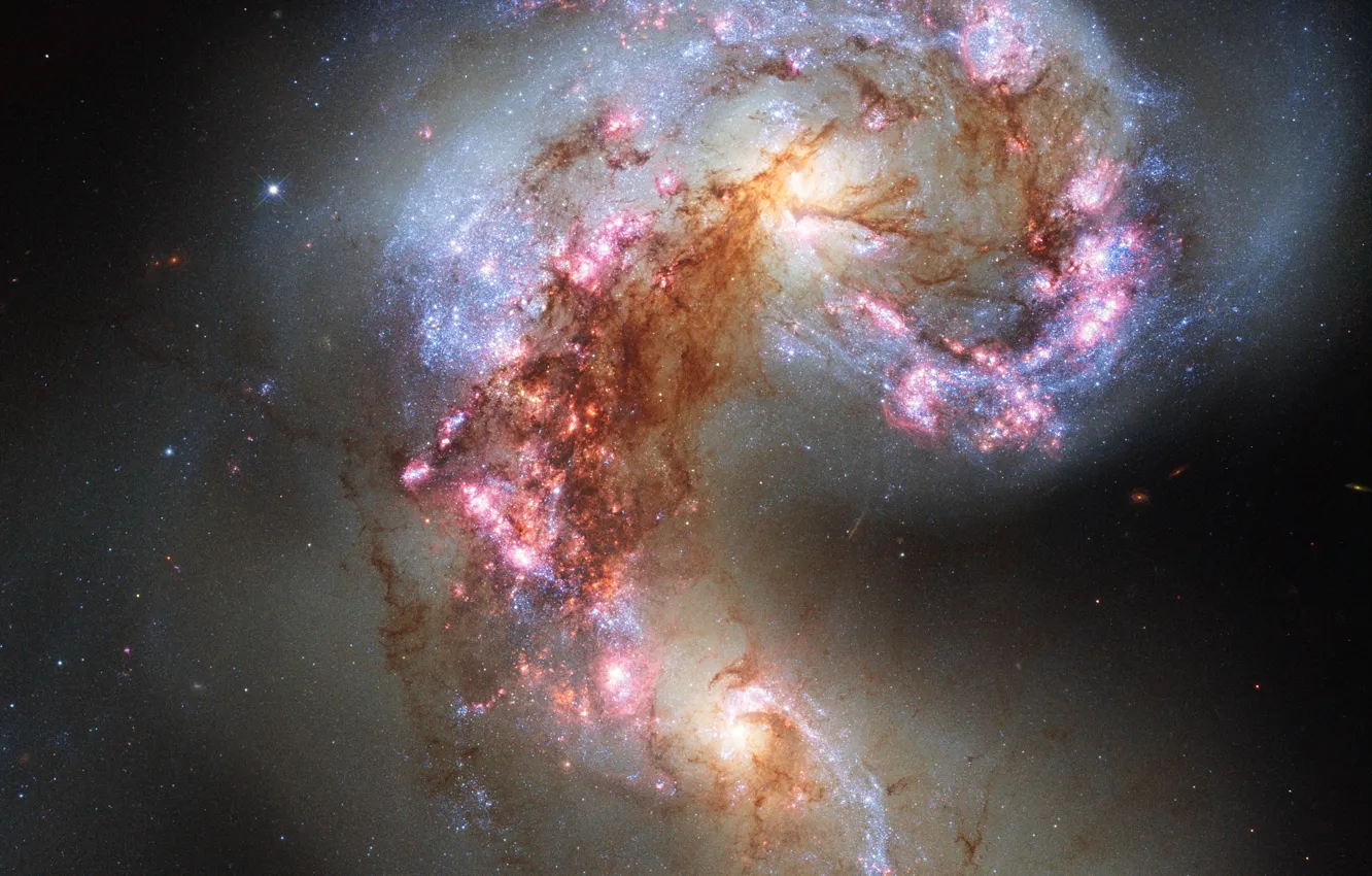 Фото обои Галактика, Звезды, Космос, NASA, Space, Hubble, Galaxy