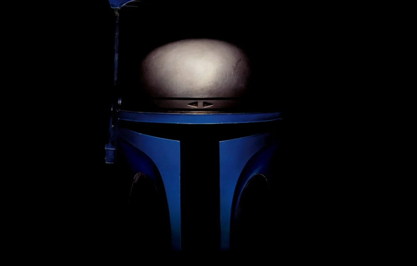 Фото обои Star Wars, шлем, черный фон, Bounty Hunter, black background, helmet, Jango Fett, охотник за головами