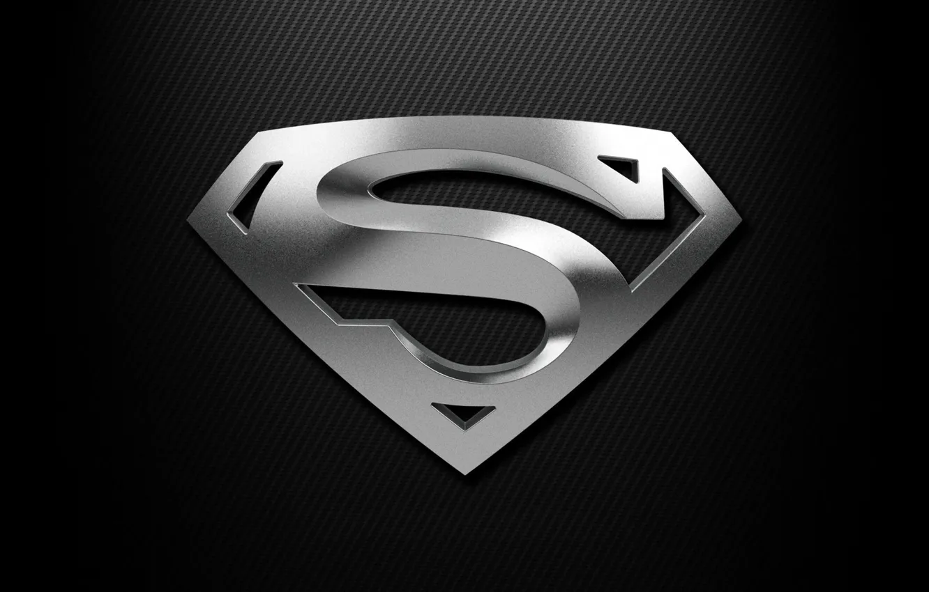 Фото обои silver, superman, shield, gray, balck