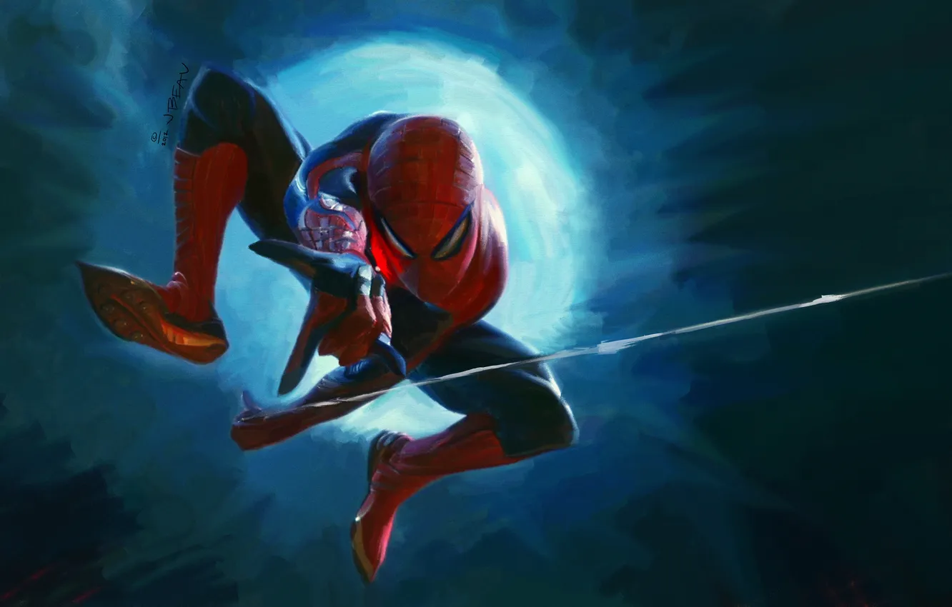 Фото обои арт, Spider-Man, Человек-Паук