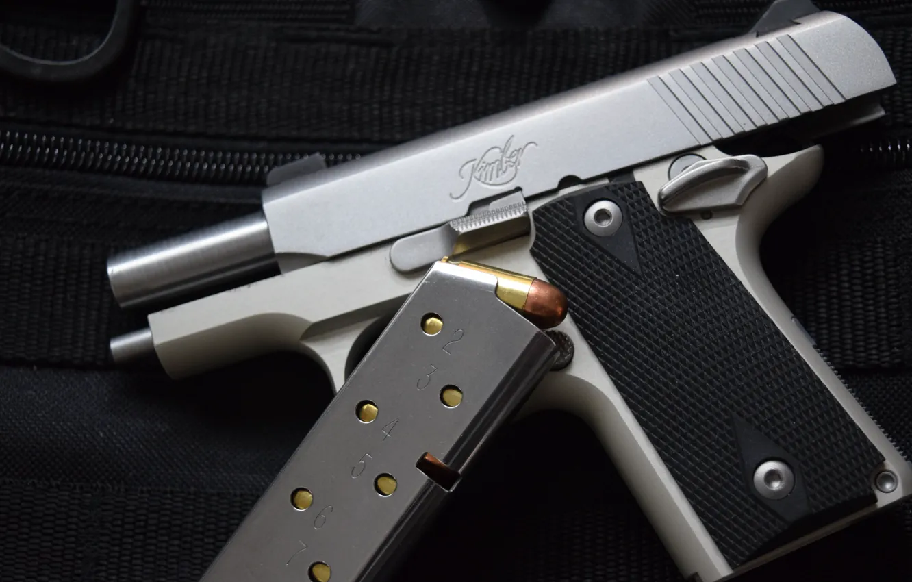 Фото обои пистолет, оружие, магазин, Kimber, Micro 380