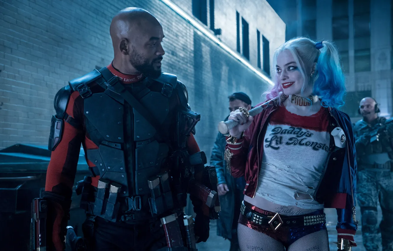 Фото обои Will Smith, DC Comics, Deadshot, Harley Quinn, Margot Robbie, Suicide Squad, Отряд Самоубийц