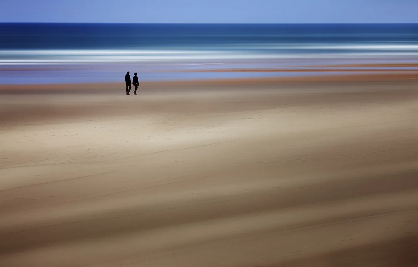 Фото обои море, пляж, люди