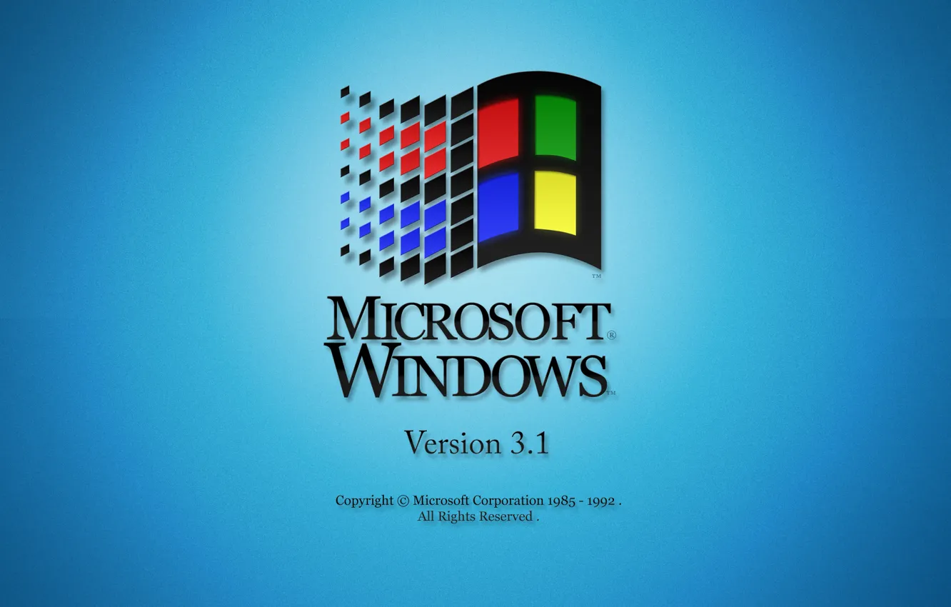 Фото обои blue, Microsoft Windows, retro, Operating system