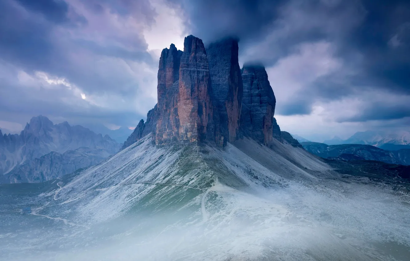Фото обои горы, Италия, Тре-Чиме-ди-Лаваредо, Секстен Доломиты