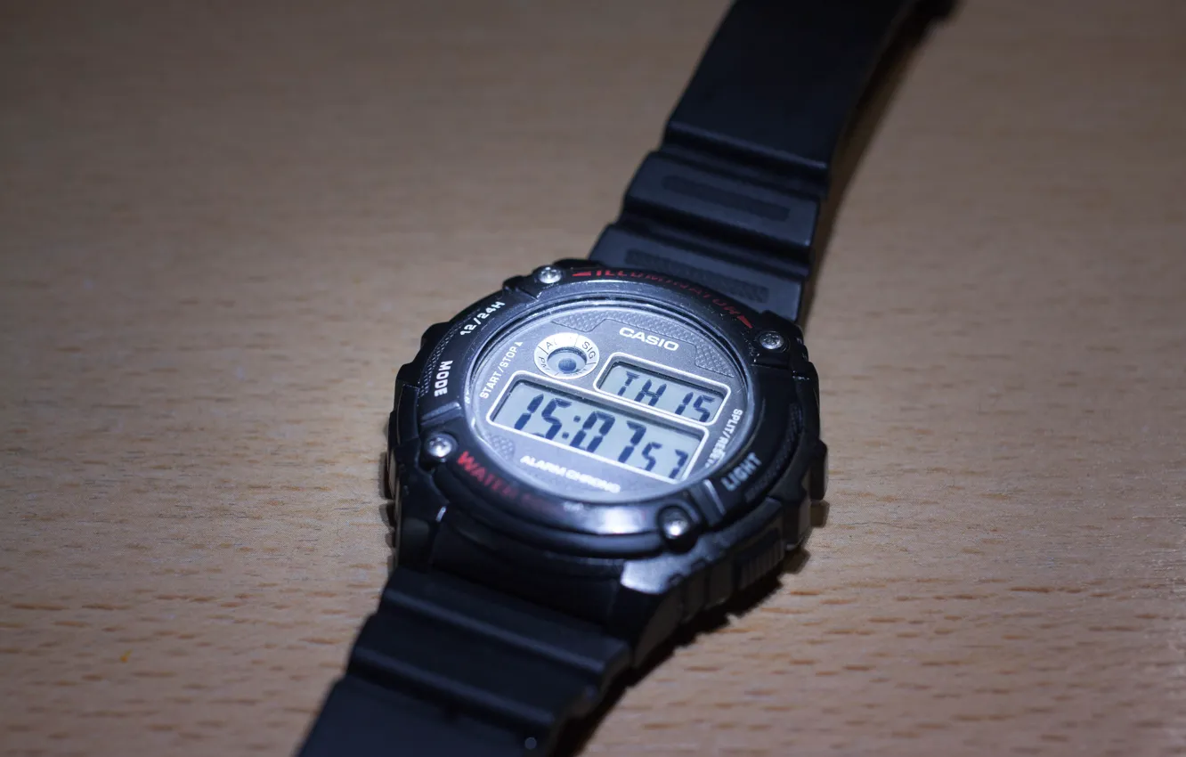 Фото обои свет, время, часы, прожектор, Casio, Касио, Casio Illuminator