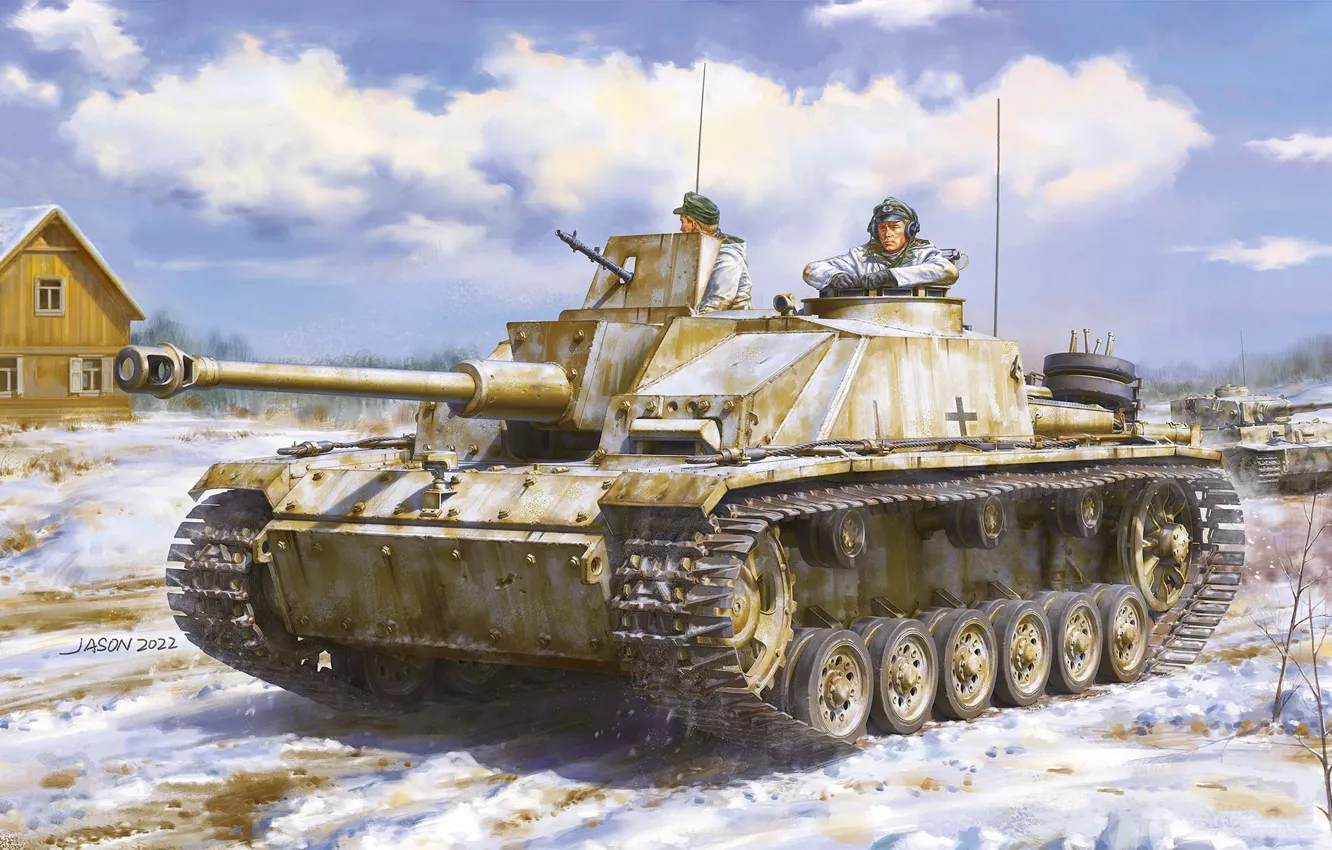 Фото обои Германия, StuG III Ausf. G, Самоходная артиллерийская установка, StuG 40
