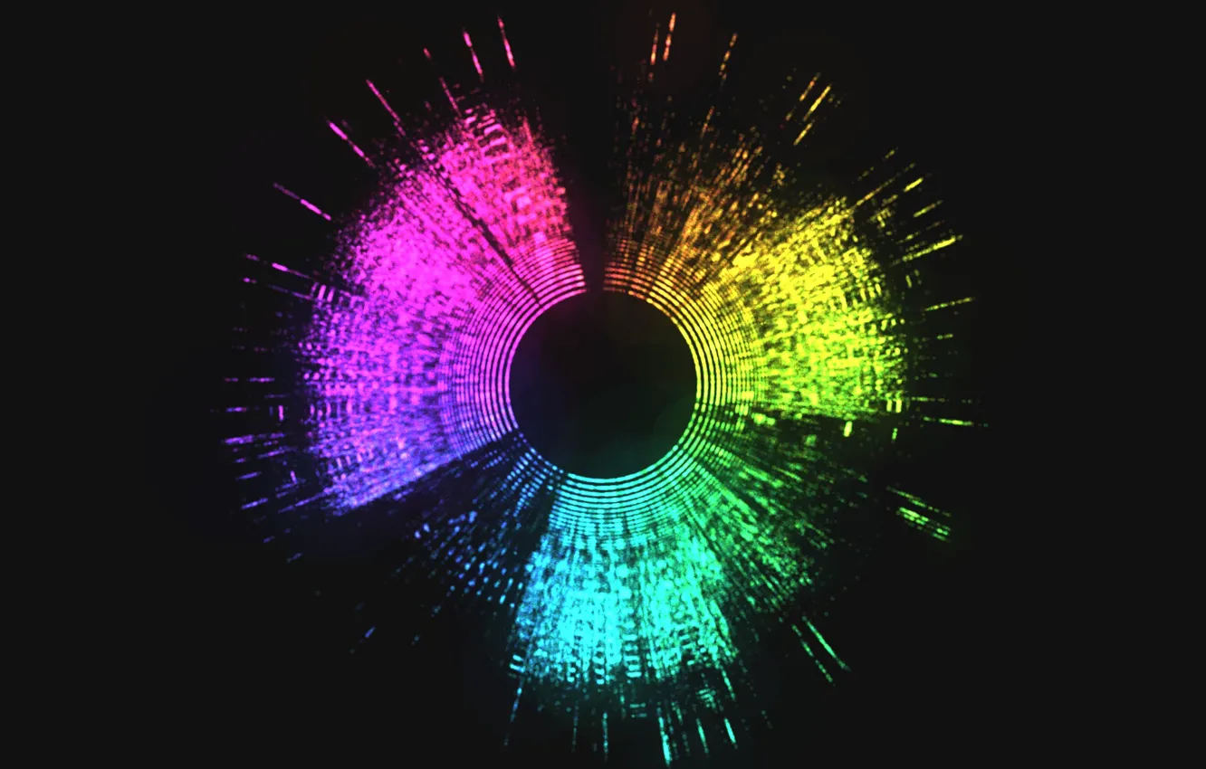 Фото обои Rainbow, DNA, Music, Colorfull, Circle