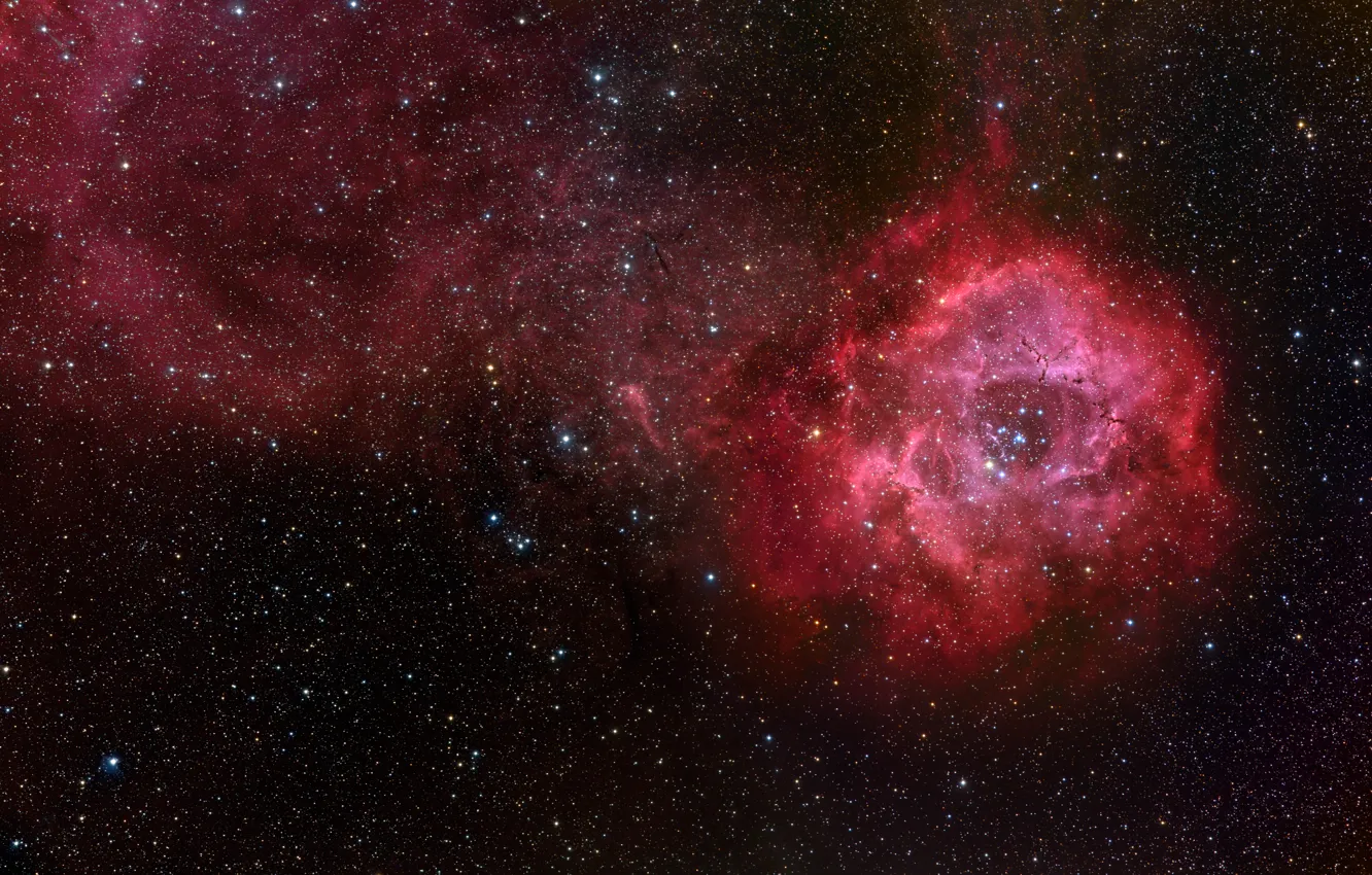 Фото обои звезды, туманность, Розетка, NGC 2244, NGC 2237