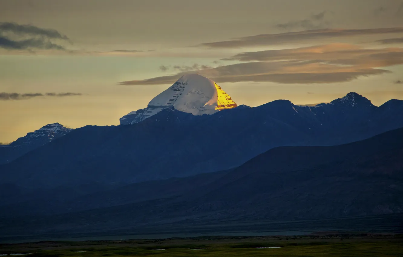 Фото обои пейзаж, горы, Китай, Тибет, Tibet, Golden Kailash