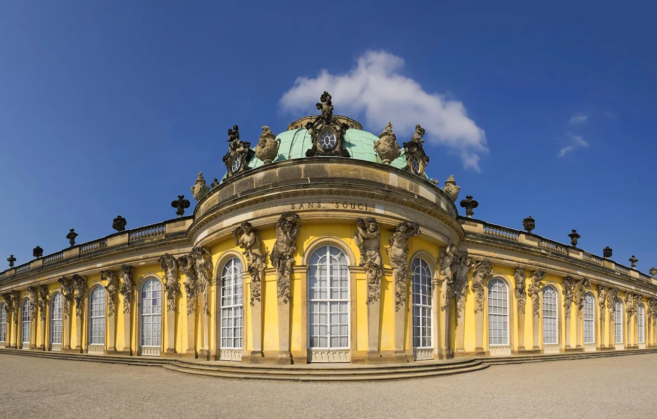Фото обои Германия, дворец, Потсдам, Сан-Суси