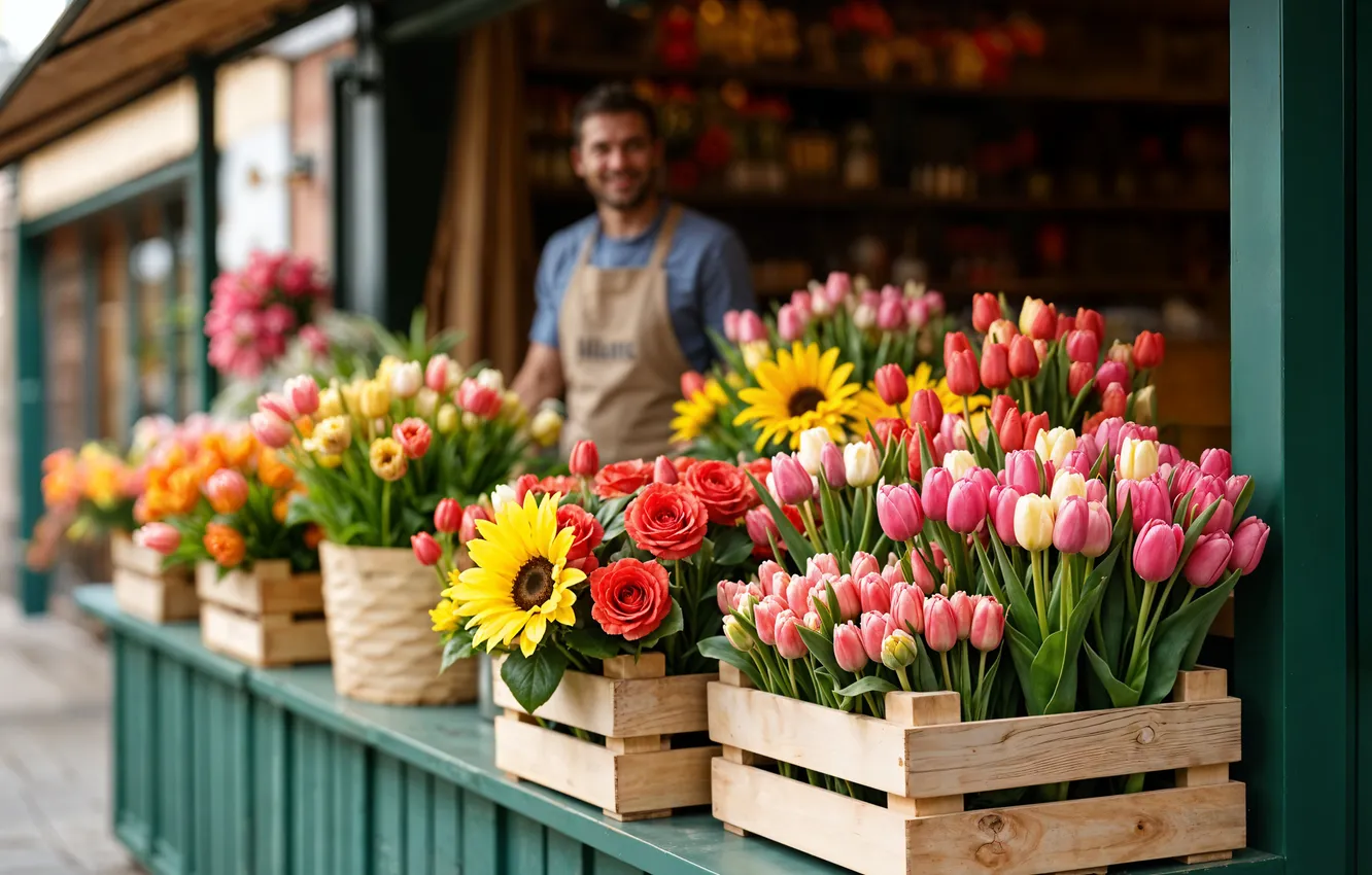 Фото обои цветы, весна, colorful, тюльпаны, blossom, welcome, flowers, tulips