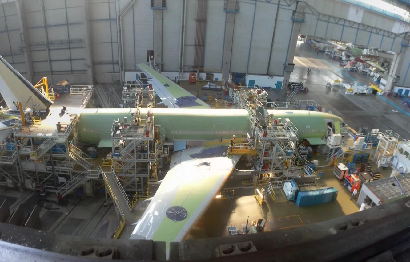 Фото обои Airbus, A330, Plane, Construction
