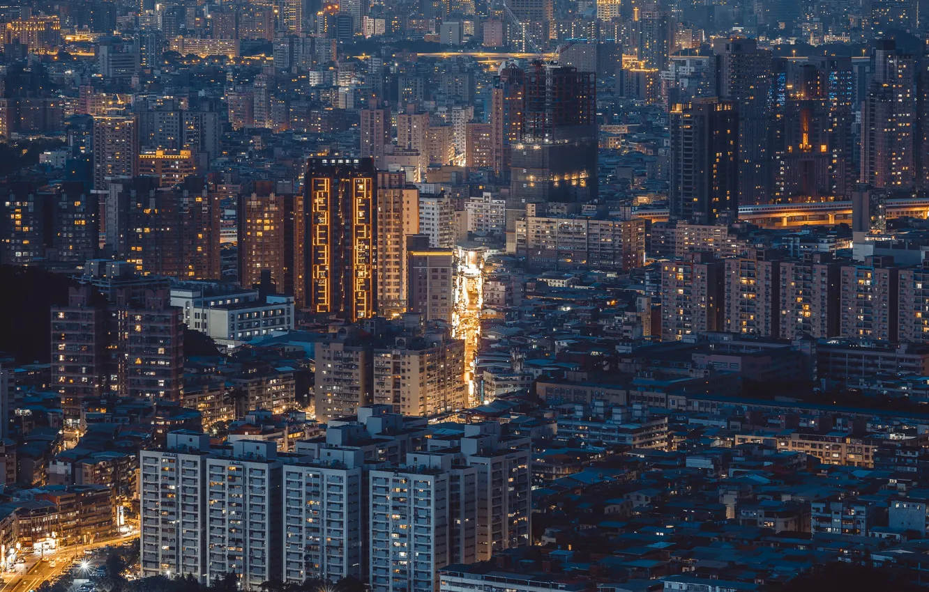 Фото обои night, Taiwan, Taipei