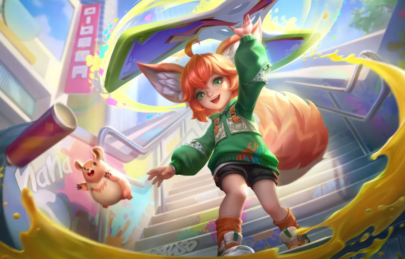Фото обои Art, Nana, Skin, MOBA, Mobile Legends, Mobile Legends Bang Bang, MLBB, Cyclone Clash