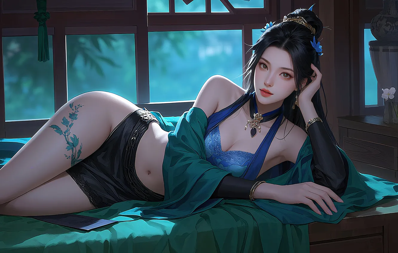 Фото обои girl, sexy, woman, AI CG