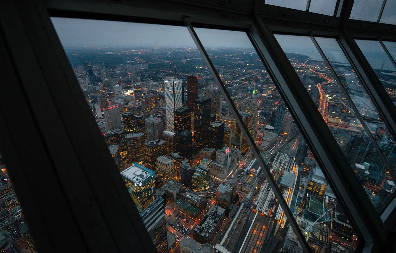 Фото обои Канада, панорама, Торонто