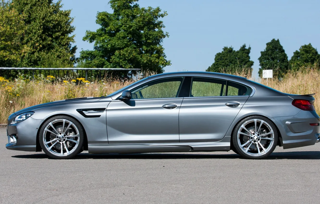 Фото обои серый, диски, BMW 6-Series