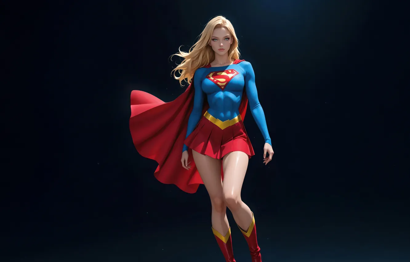 Фото обои light, supergirl, rising