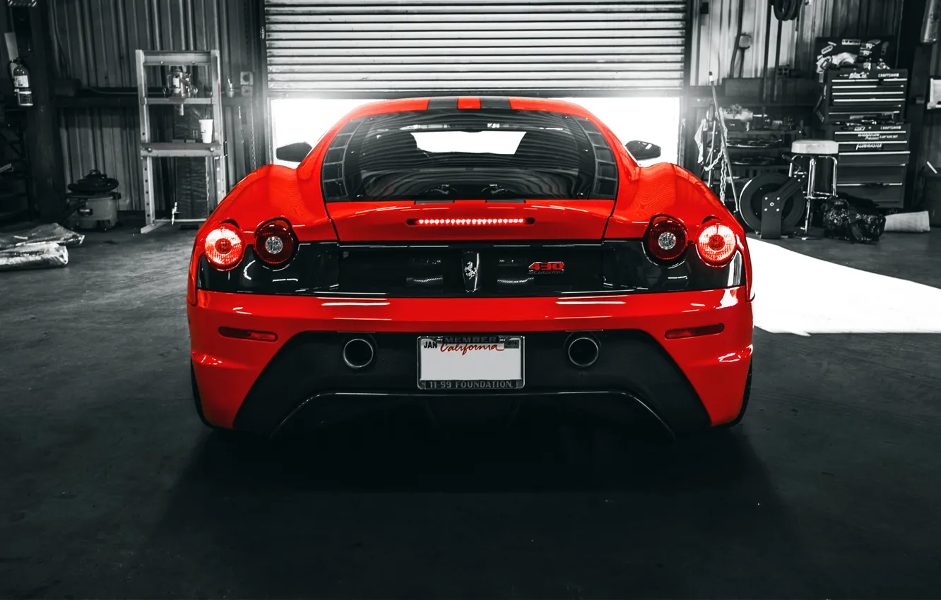 Фото обои красный, F430, Ferrari, red, спорткар, феррари, италия, Scuderia, rier