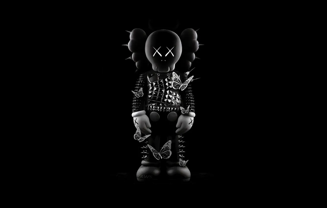 Фото обои black, air, jordan, kaws
