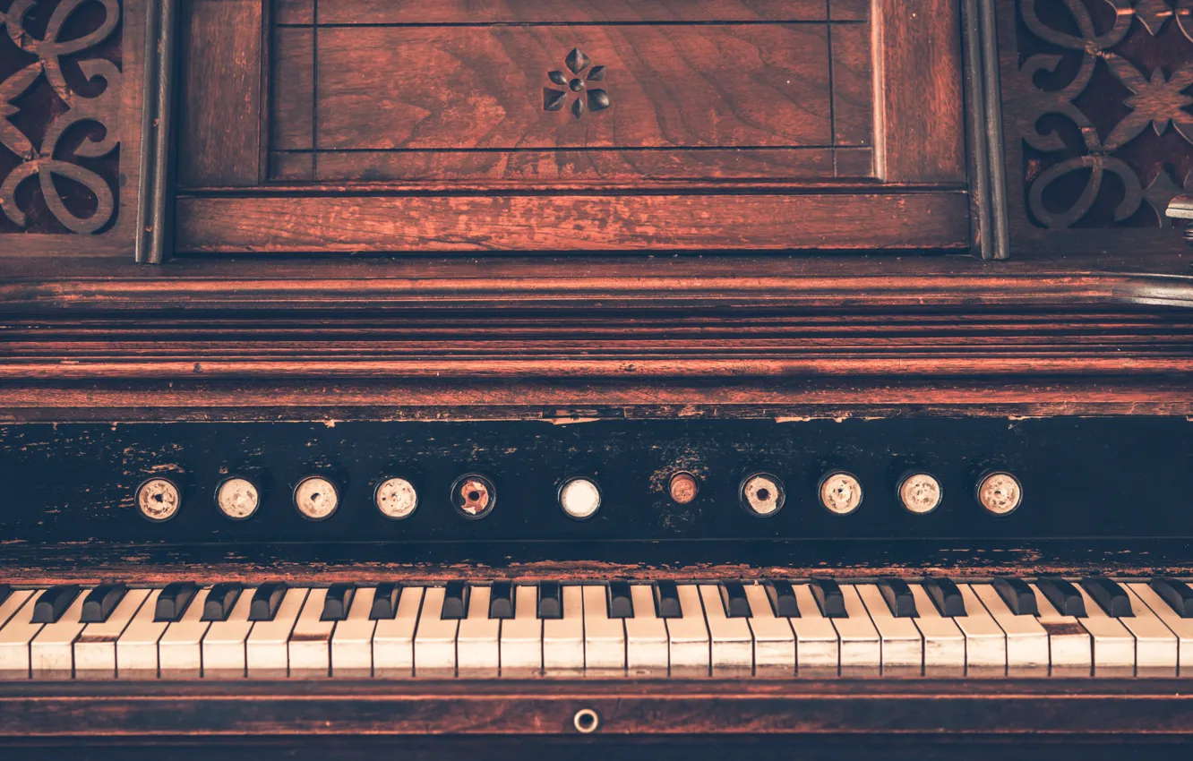 Фото обои colors, white, black, piano, keys