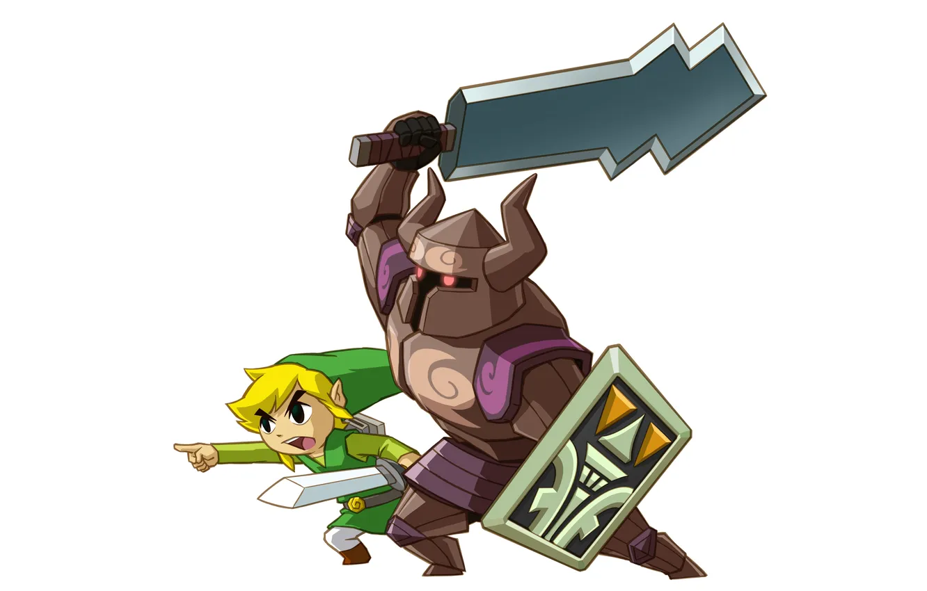 Фото обои sword, shield, creature, Zelda