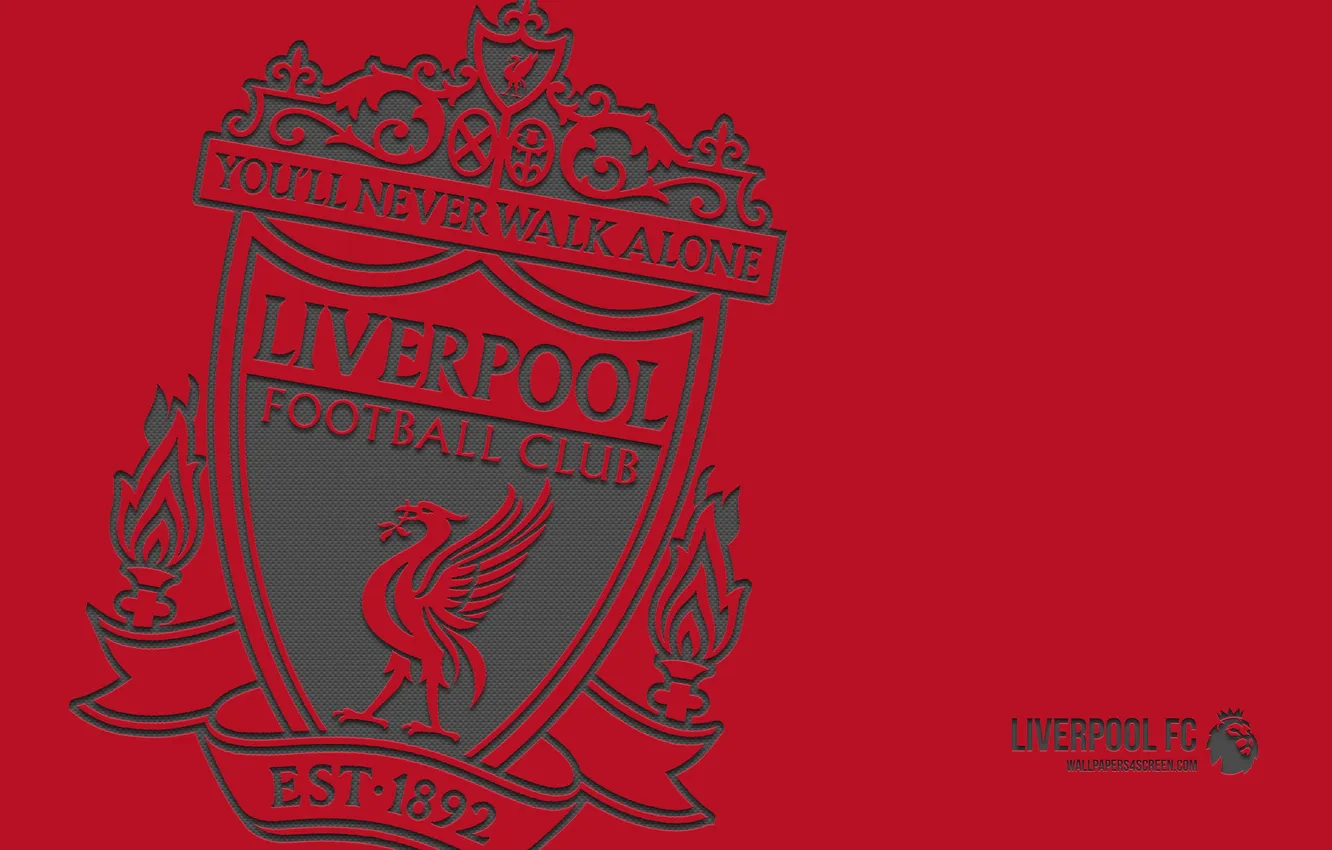 Фото обои Logo, Football, Liverpool, Liverpool FC, YNWA, Soccer, Emblem, Symbol