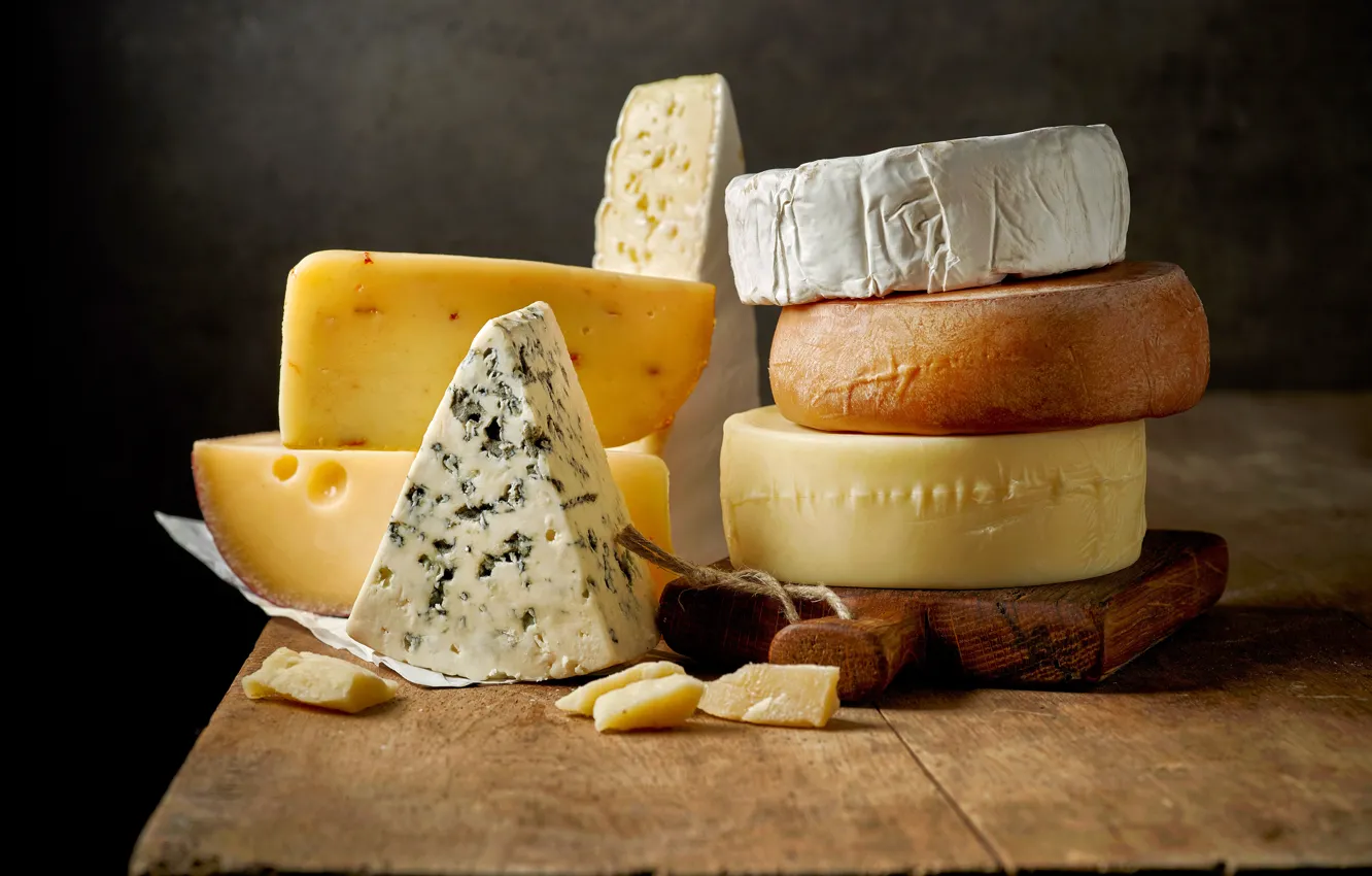 Фото обои variety, forms, cheeses, types