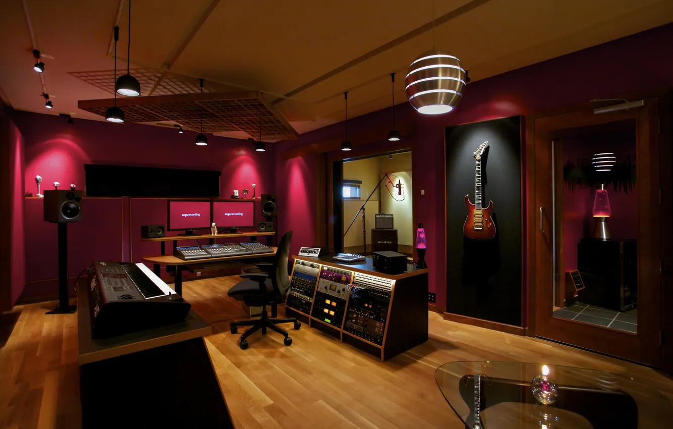 Фото обои дизайн, стиль, комната, интерьер, студия, saga recording control room