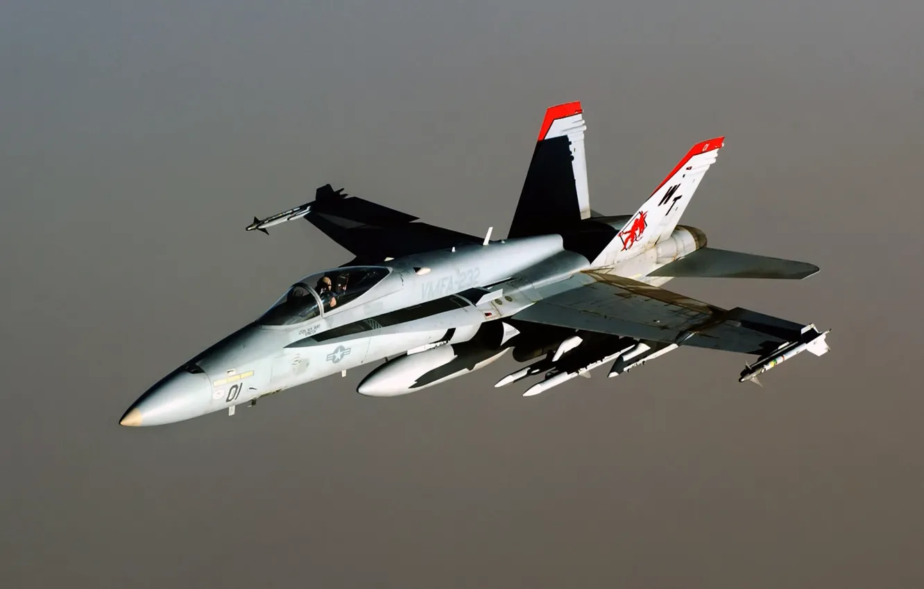 Фото обои летит, hornet, F-18