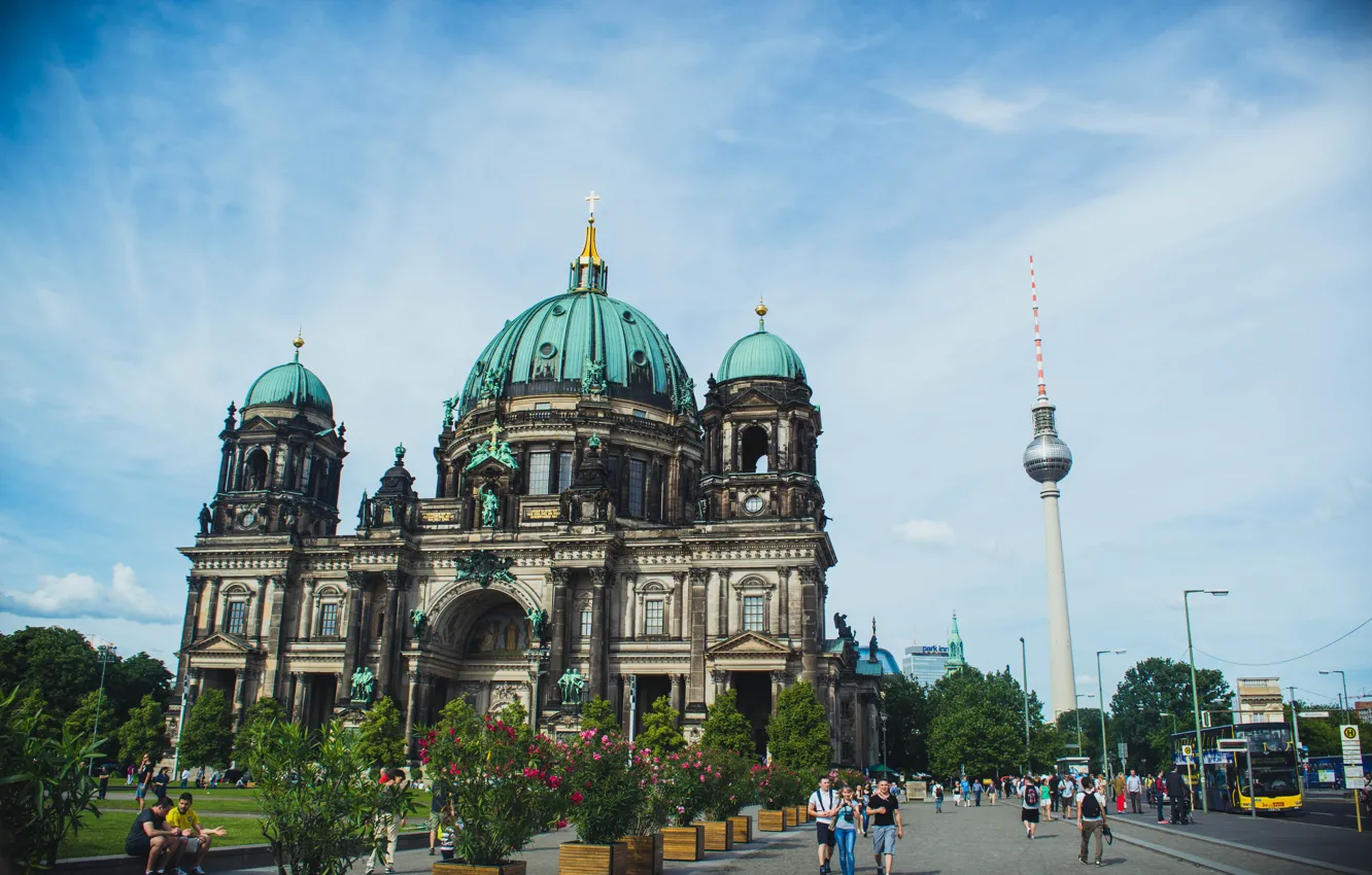 Фото обои город, архитектура, достопримечательность, путешествие, туризм, германия, берлин