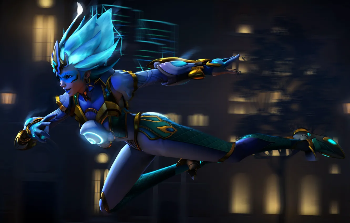 Фото обои девушка, костюм, Blizzard, atlantic, tracer, overwatch, Lena Oxton