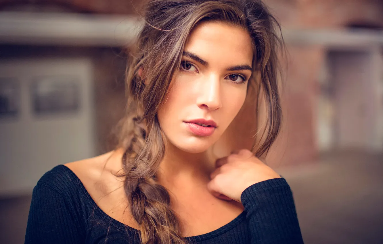 Фото обои взгляд, кареглазая, Nathalie, Thomas Agatz, Cinematic portrait