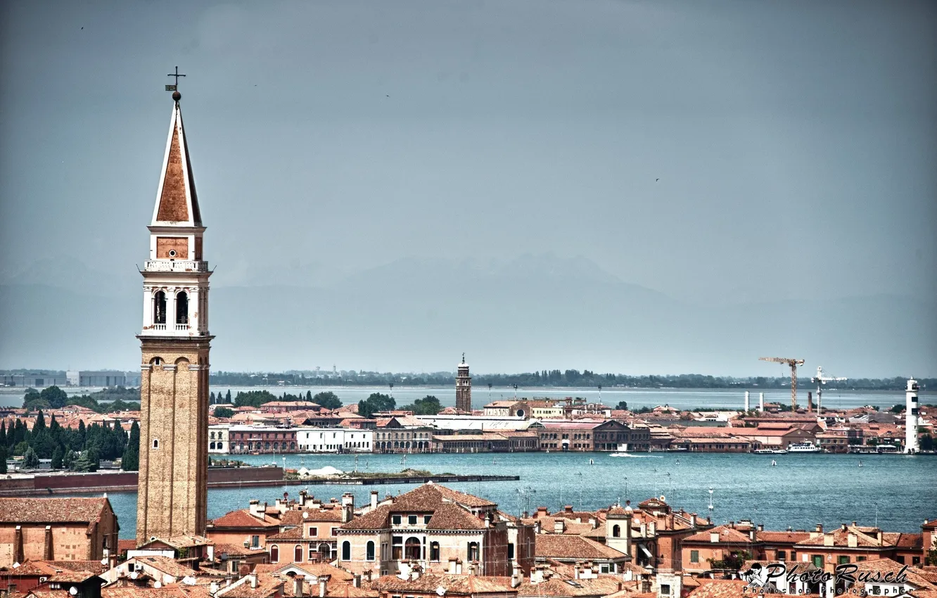 Фото обои город, здания, дома, венеция, италия