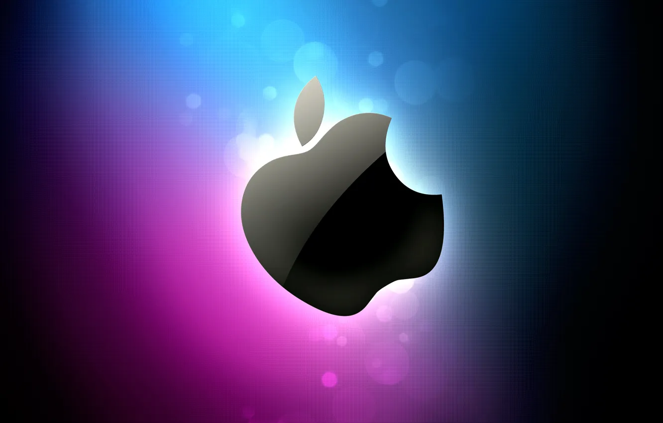 Фото обои цвета, блеск, яблоко, apple logo