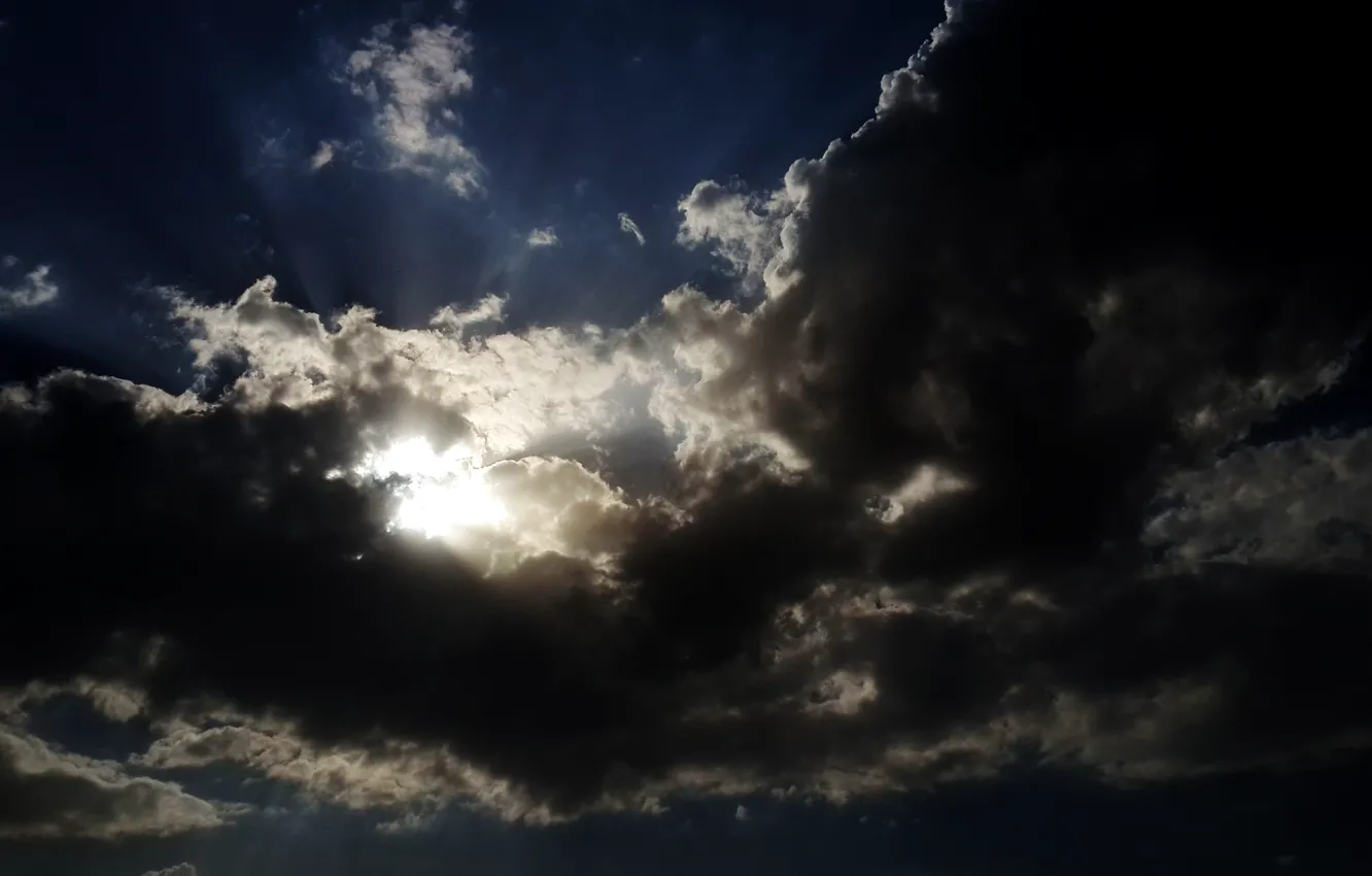 Фото обои sunshine, sky, cloud, sun rays, suhart, dak