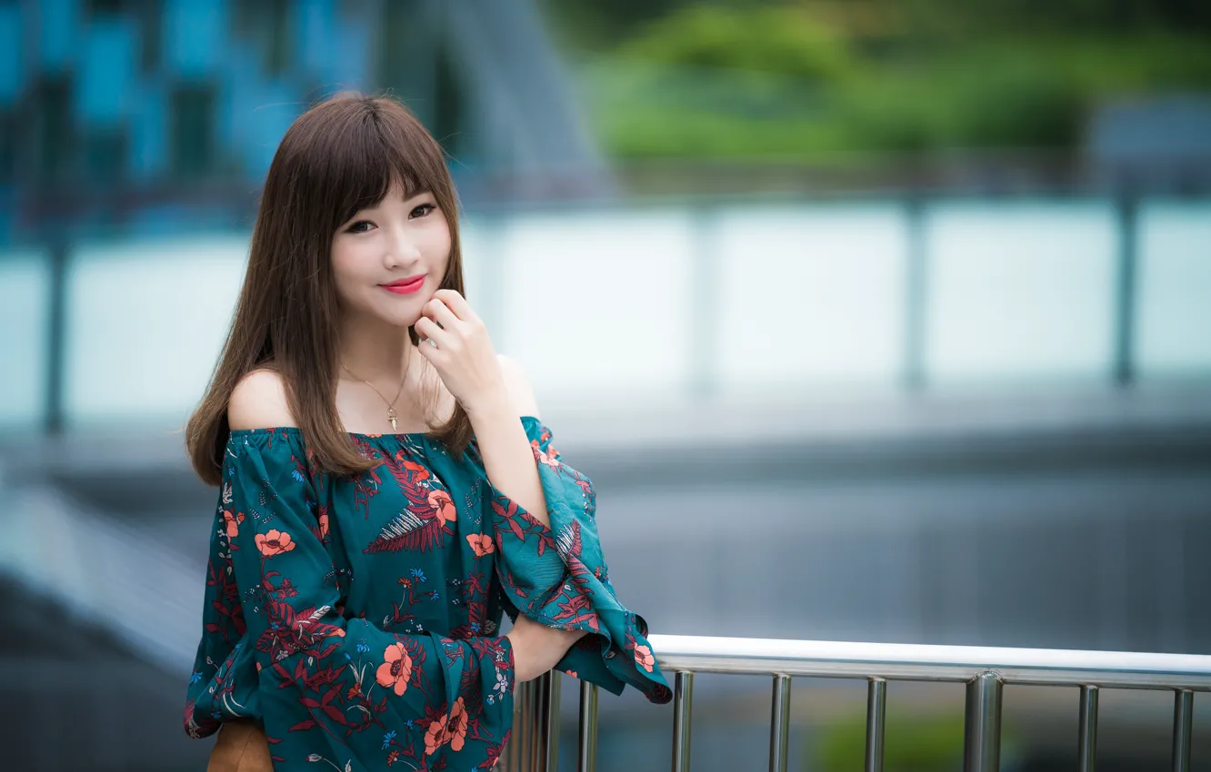 Фото обои девушка, азиатка, милашка