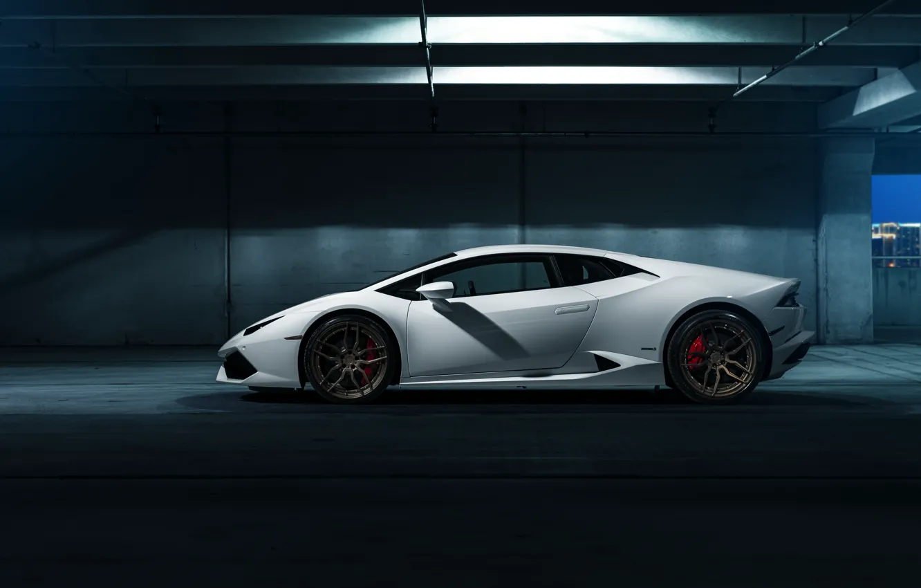 Фото обои car, white, hq wallpaper, Lamborghini Huracan