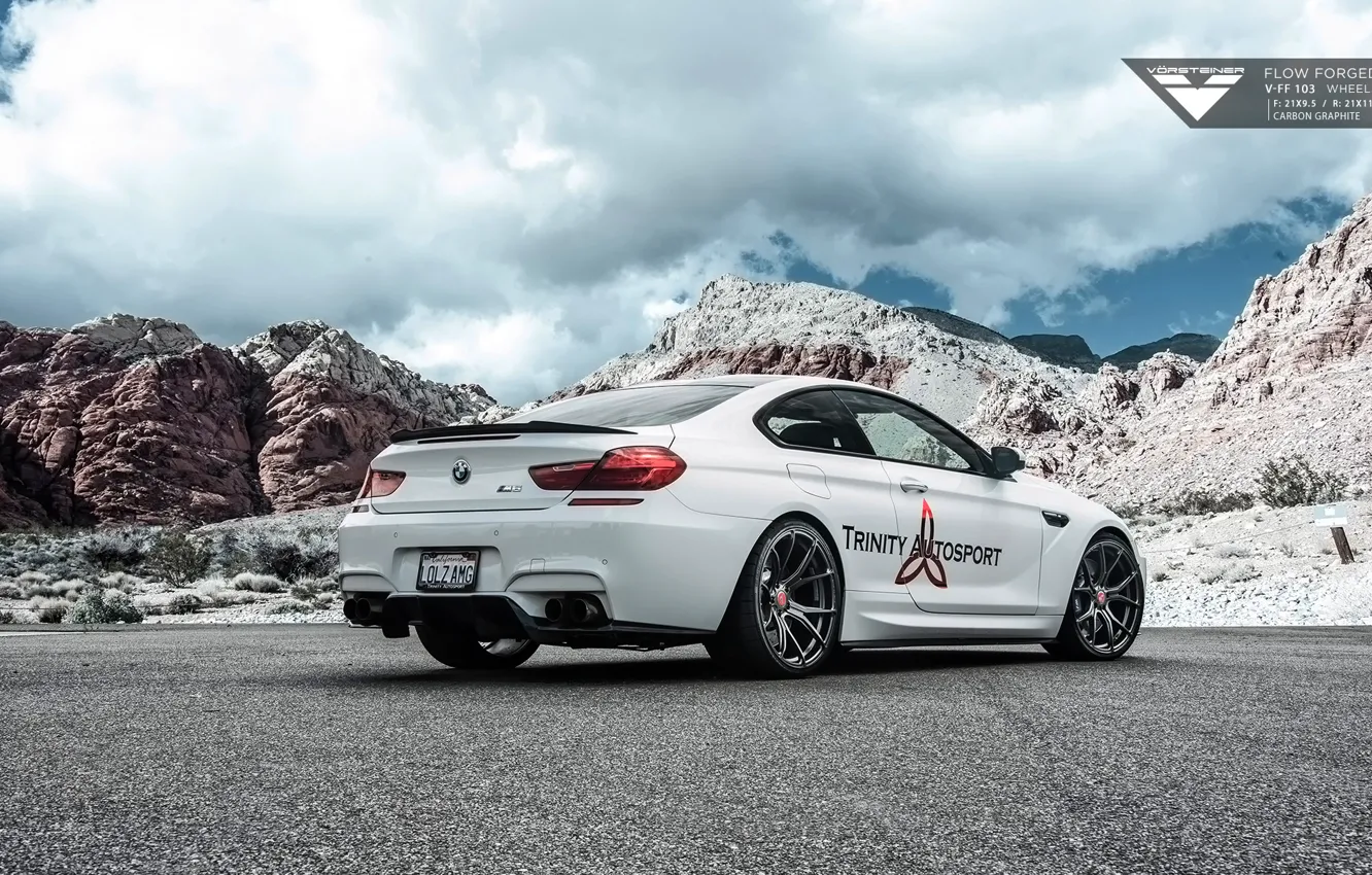 Фото обои BMW, Vorsteiner, Style, White, Tuning, Aero, BMW M6, 2015