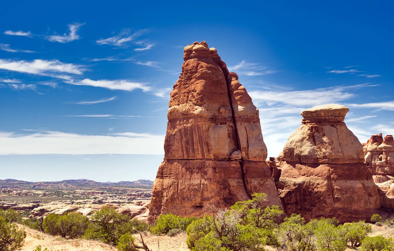 Фото обои USA, США, штат Юта, Utah, Canyonlands National Park, национальный парк Каньонлендс, Drought Wilderness