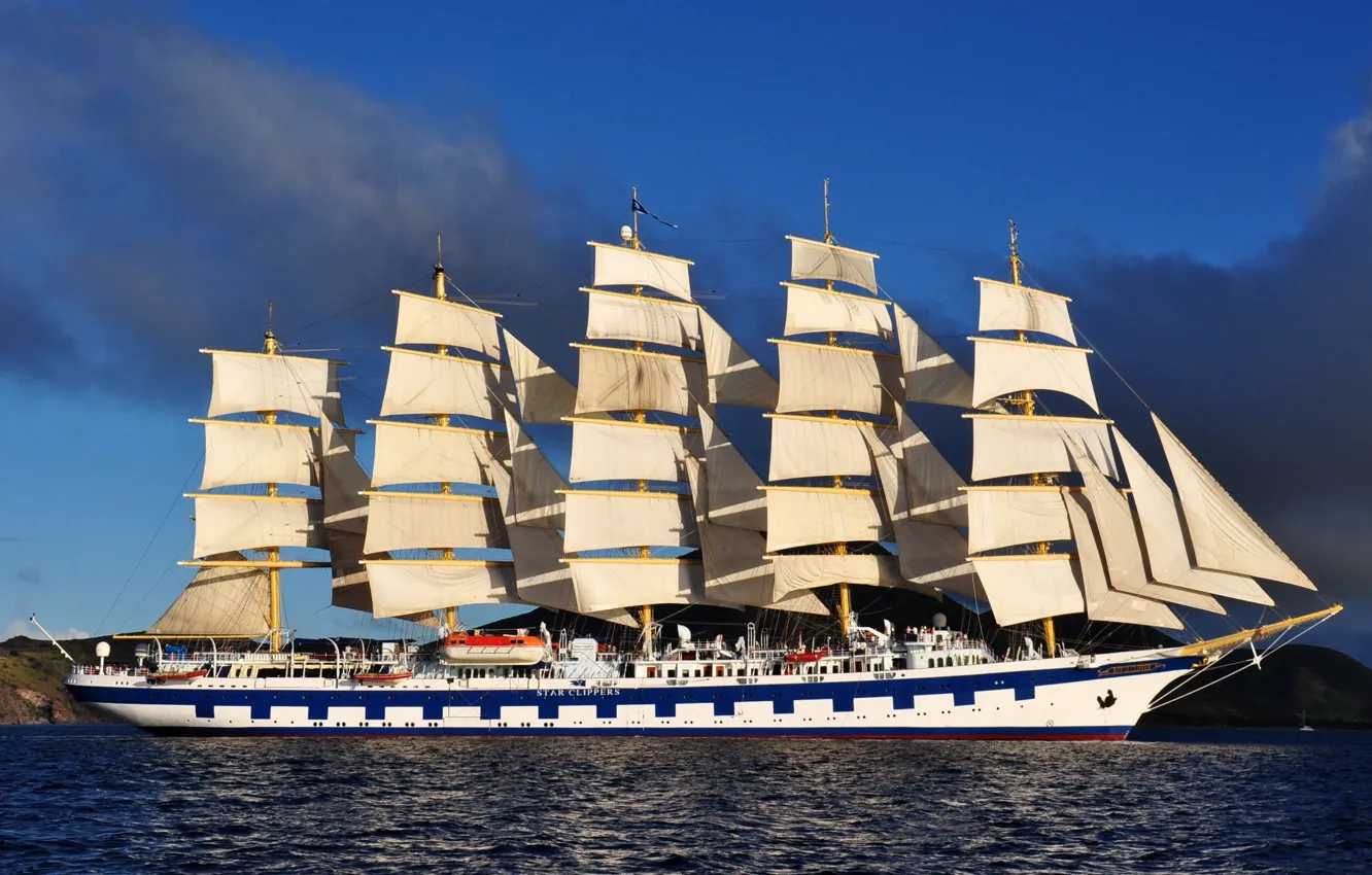 Фото обои море, фото, корабль, парусник, Royal Clipper