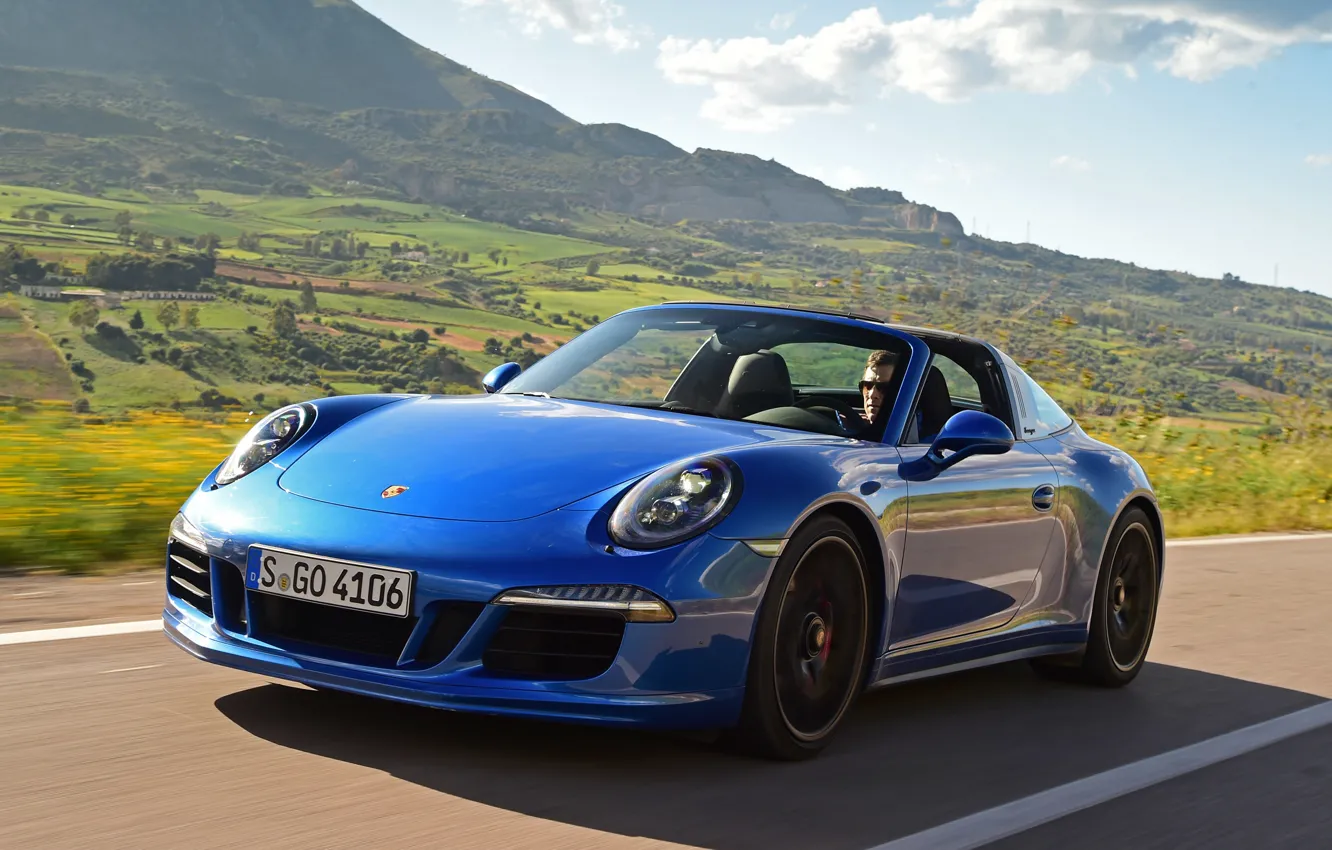 Фото обои car, авто, синий, скорость, 911, Porsche, порше, blue